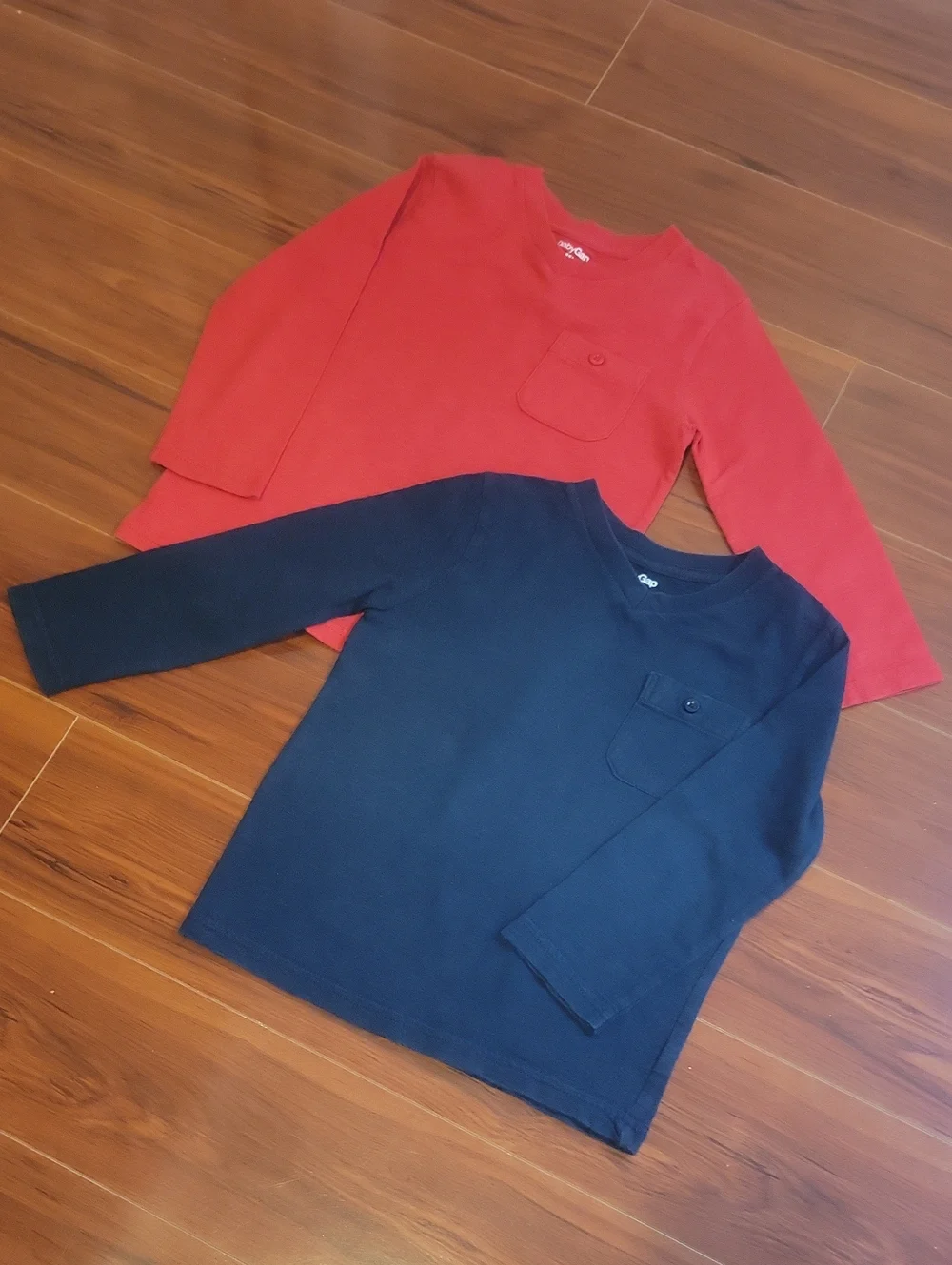 babyGAP Long Sleeve T-shirts Set of 2 Red/Blue Size 3T